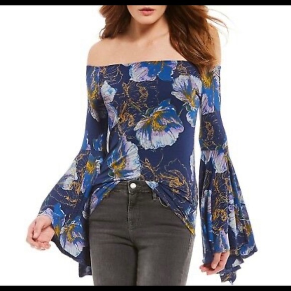 Free People Tops - Free People Índigo Birds if Paradise Top